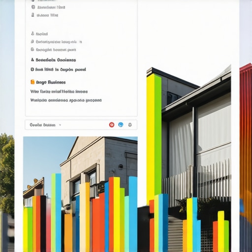 A colorful Google My Business profile with reviews, images, and community posts in front of a local landmark.